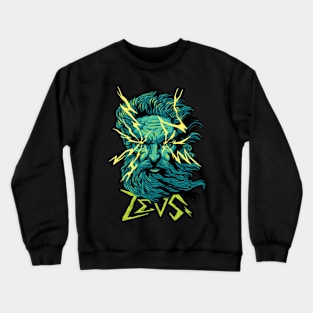 Thunder God's Fury | Mighty Zeus Wields Lightning | MythoCom Crewneck Sweatshirt